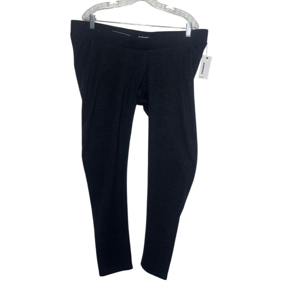 Sonoma Maternity Leggings XL Black New Cotton Blend Stretch Slim Fit